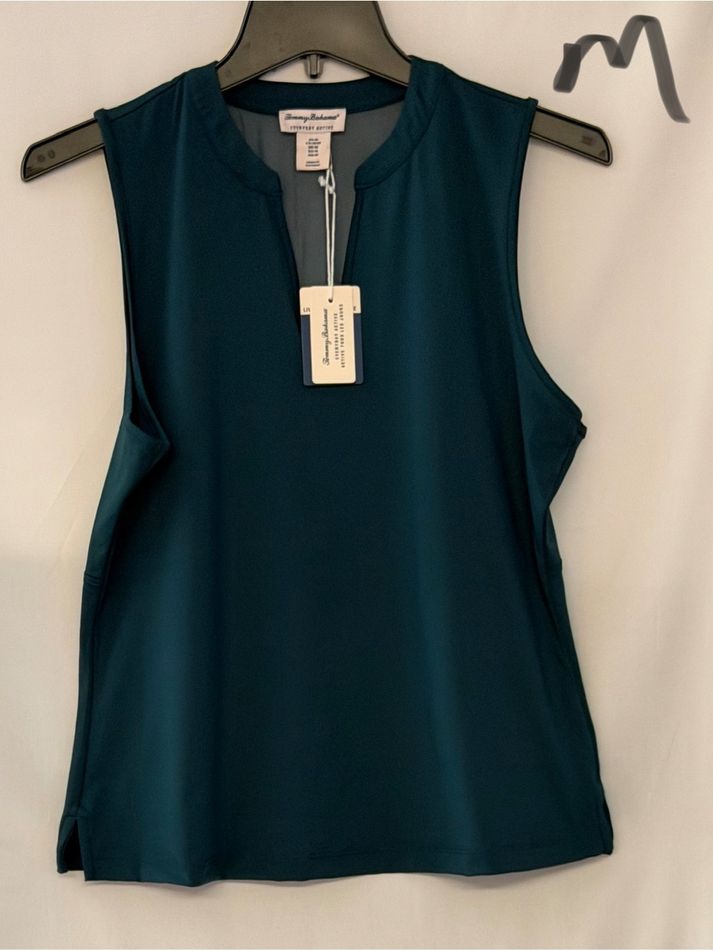 Tommy Bahama Sleeveless Notch-Neck Tank - Teal
